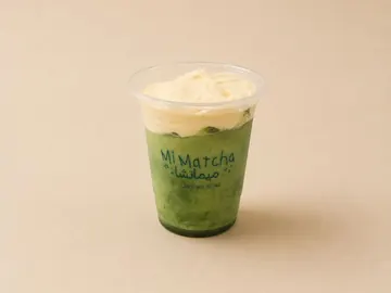creme brulee matcha from mi matcha, riyadh