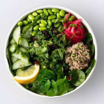 green tuna bowl from joe & the juice, riyadh