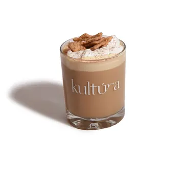hot cinnamon toast latte from kultura, riyadh